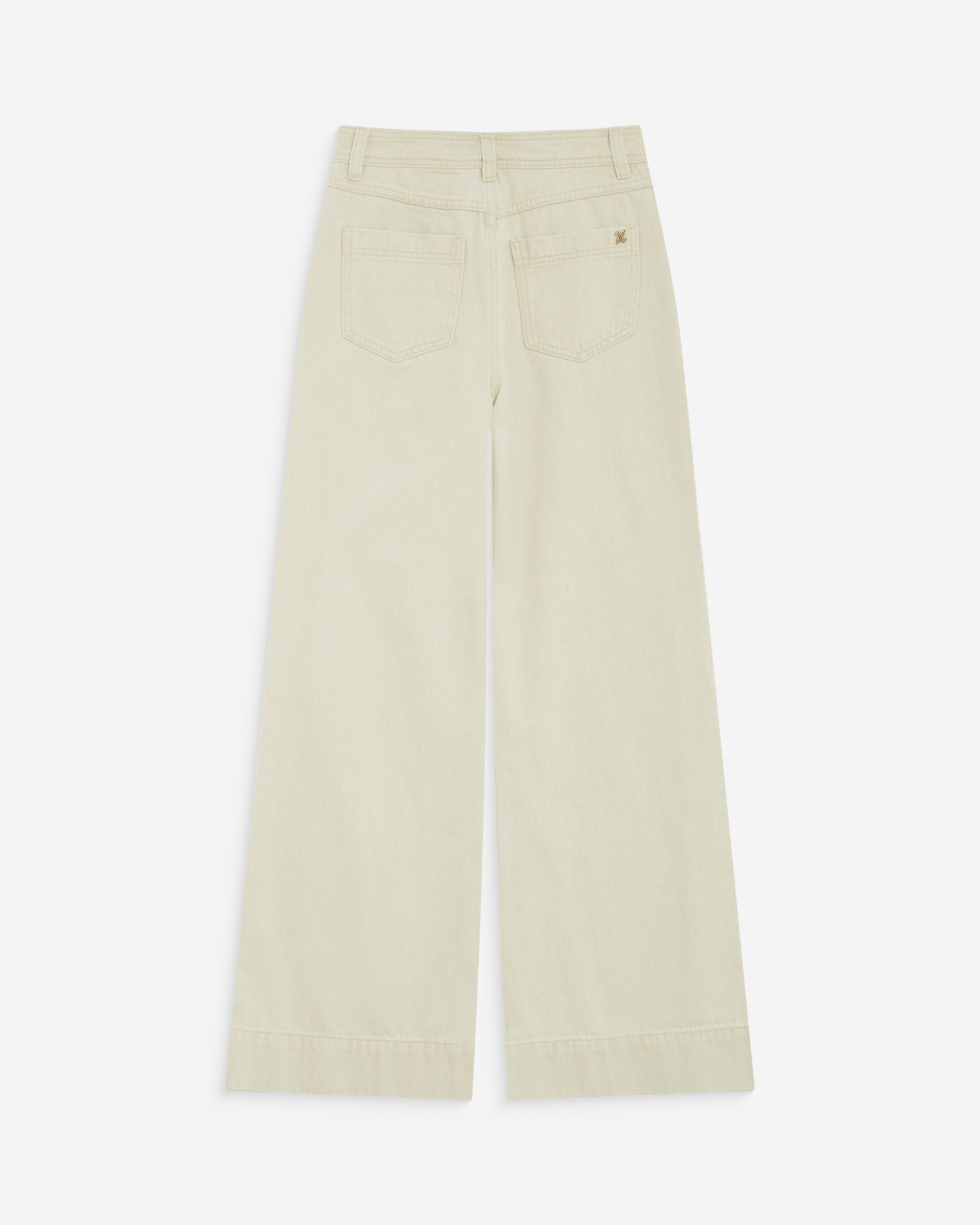 Jean droit taille haute poches plaquées sable Jacob