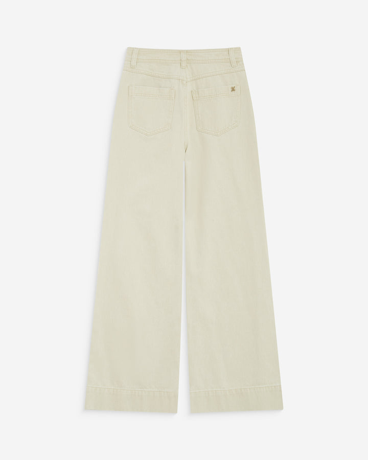 Jean droit taille haute poches plaquées sable Jacob