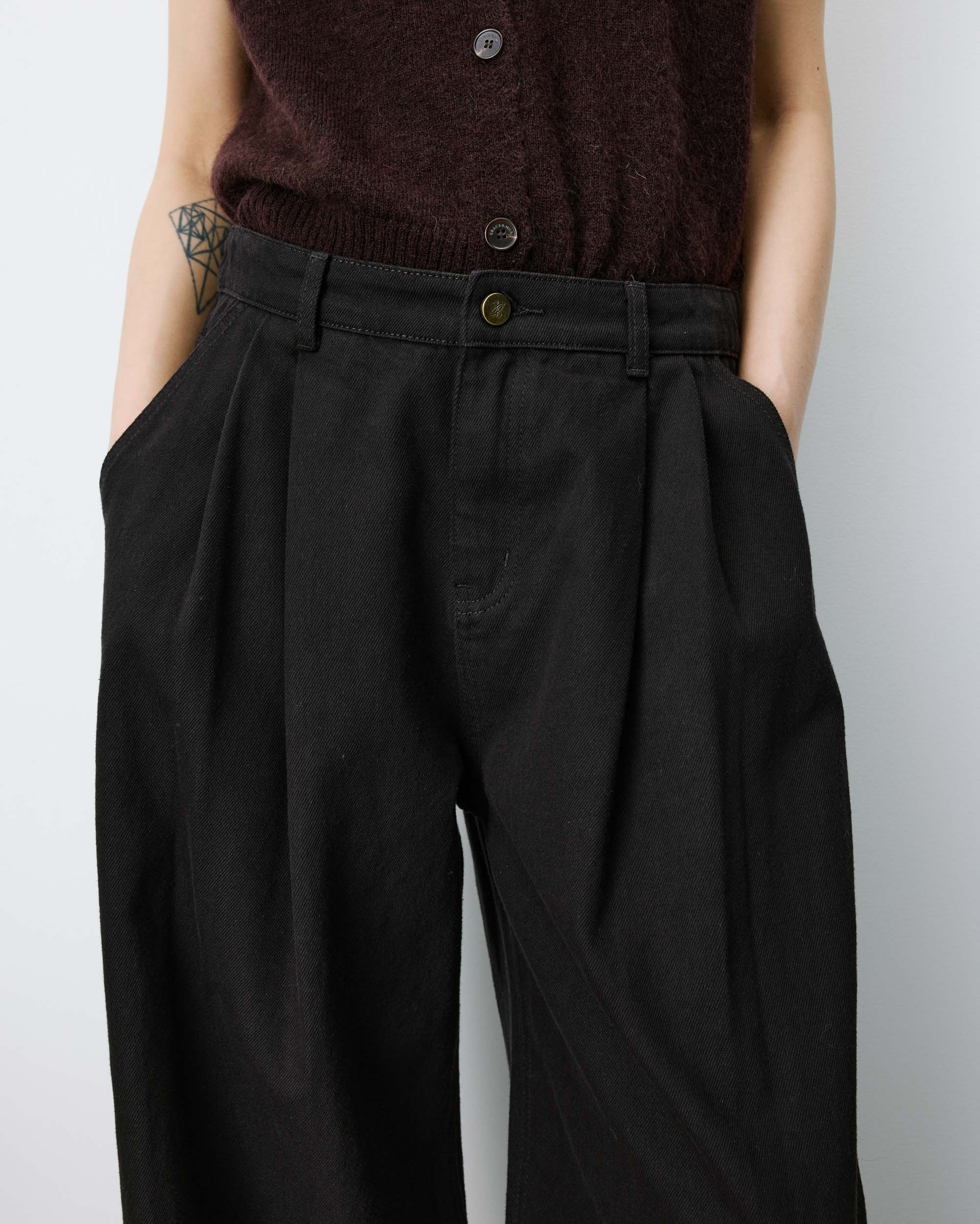 Baggy mid-rise jeans chocolat John