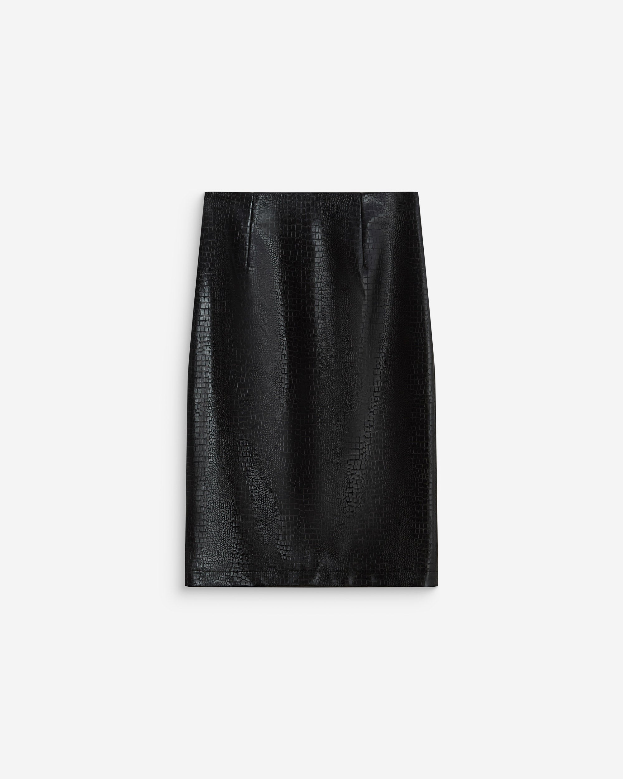 Jupe fourreau similicuir taille haute croco Acacia
