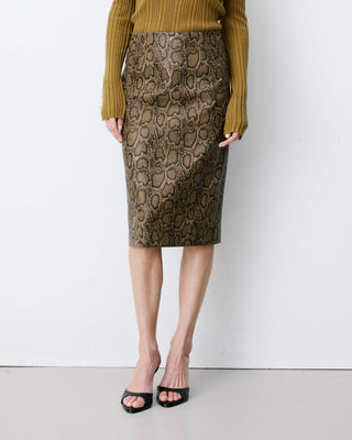 Falda lápiz de polipiel python Acacia