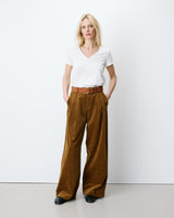 Pantalón de pana de pierna ancha coffee Abriel