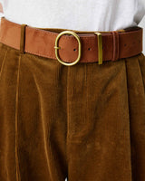 Pantalón de pana de pierna ancha coffee Abriel