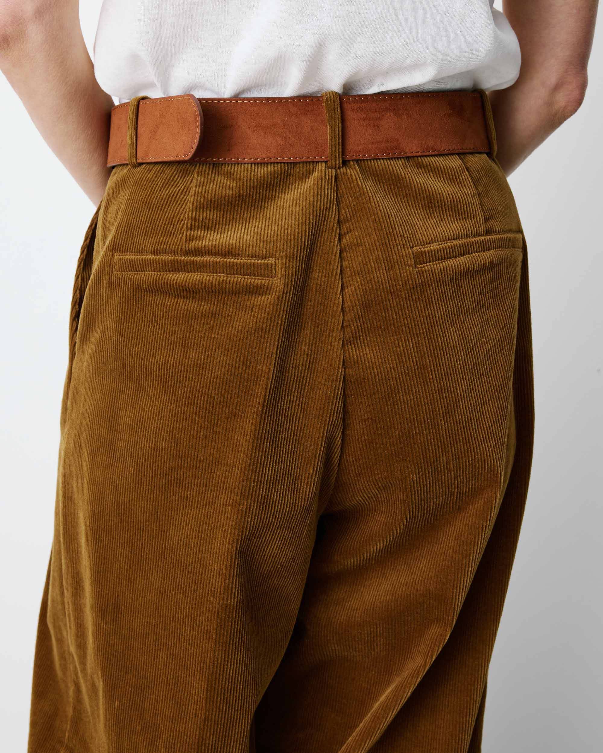 Pantalón de pana de pierna ancha coffee Abriel