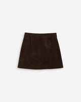 Corduroy wrap mini skirt chocolat Adele