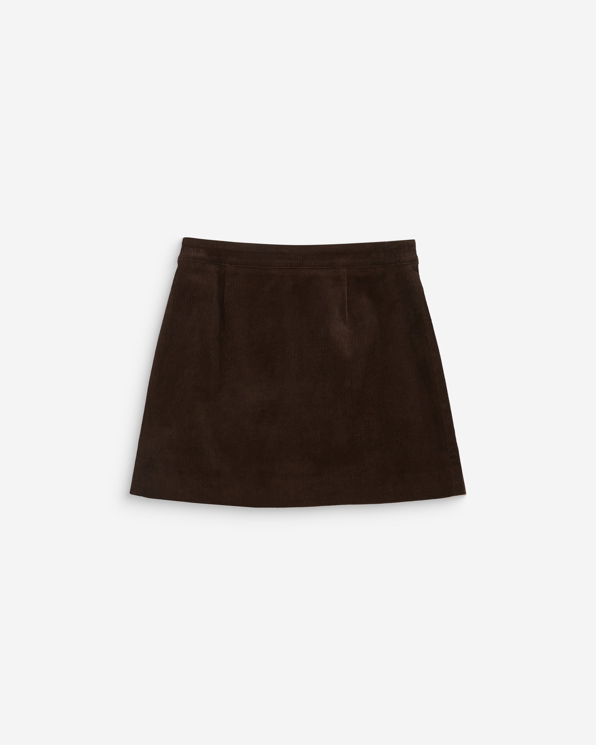 Corduroy wrap mini skirt chocolat Adele