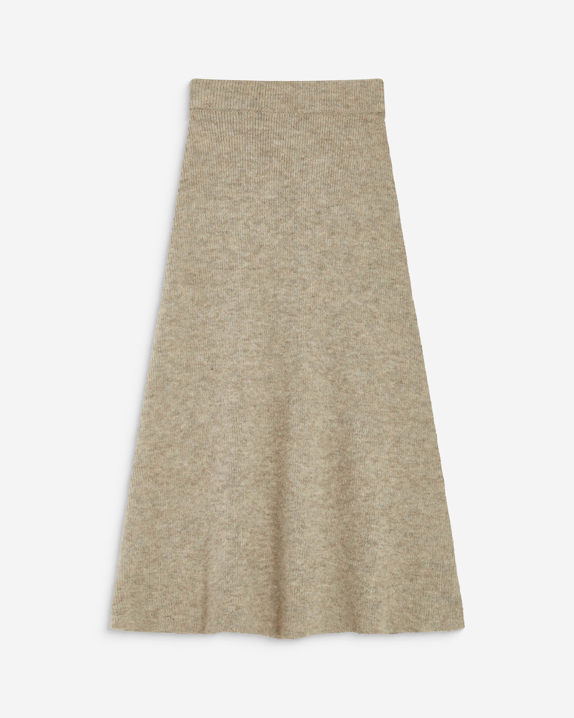 Jupe longue évasée en maille taille haute grege Aluna