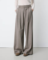 Pantalón de pernera ancha rayure Ardoise