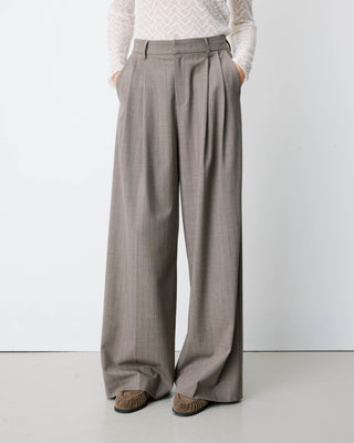 Pantalón de pernera ancha rayure Ardoise