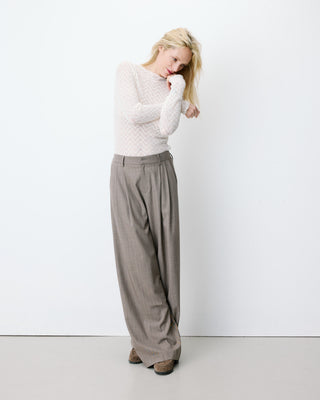 Pantalón de pernera ancha rayure Ardoise
