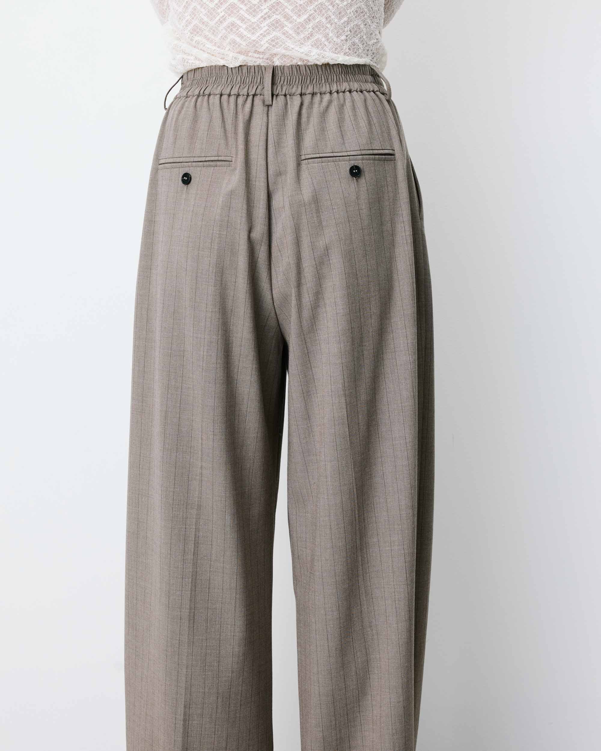 Pantalón de pernera ancha rayure Ardoise