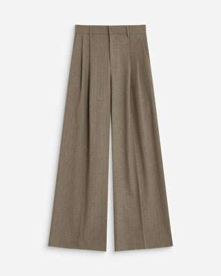 Pantalón de pernera ancha rayure Ardoise
