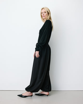 High-rise balloon pants noir Aniel