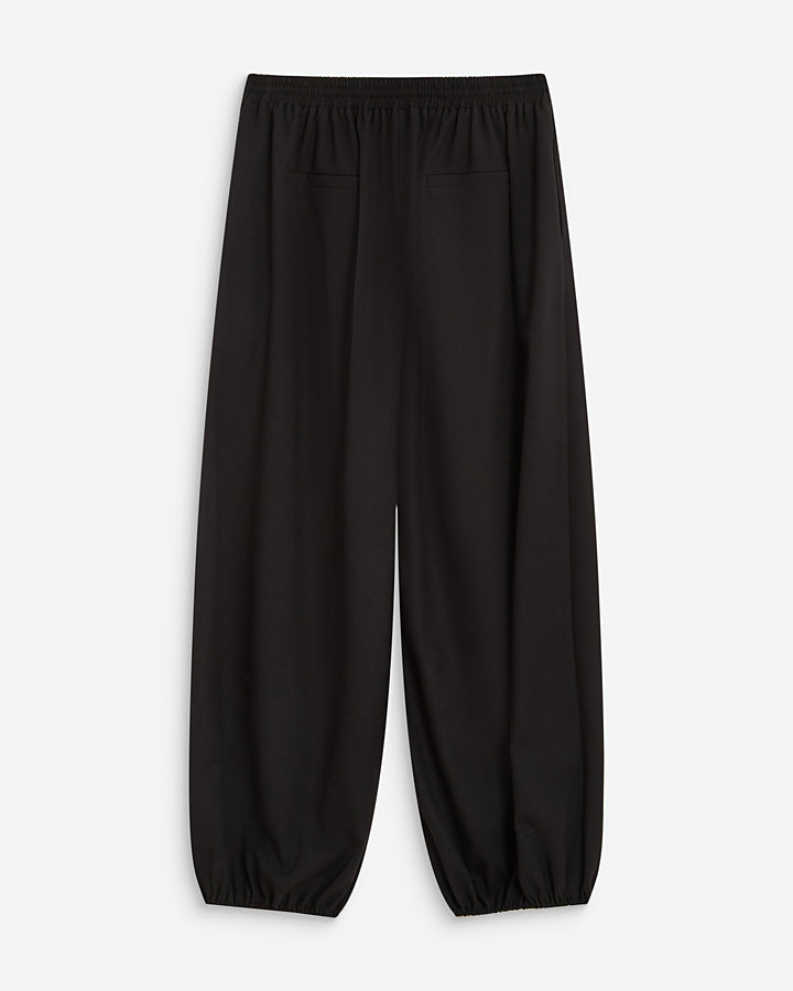 Pantalón barrel de tiro alto noir Aniel