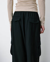 Pantalon cargo oversize taille haute noir Anvar
