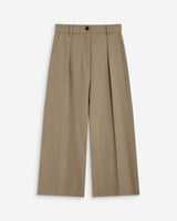 Wide-leg cropped tailored pants beige Atlantis