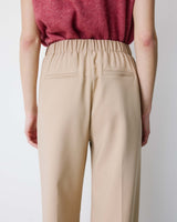 Pantalón de traje de tiro alto beige Alexander
