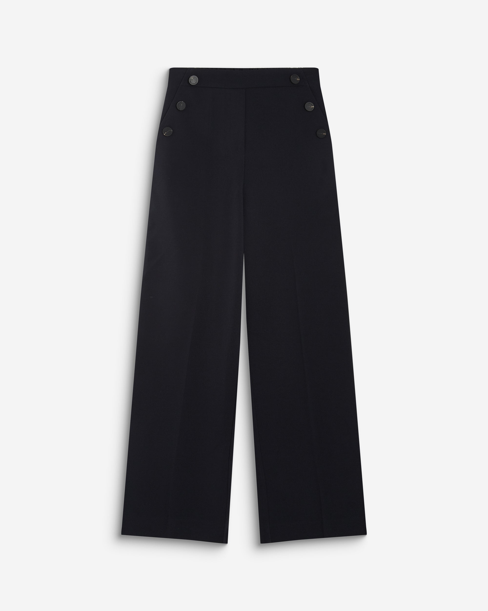Pantalon tailleur large taille haute marine Alexander