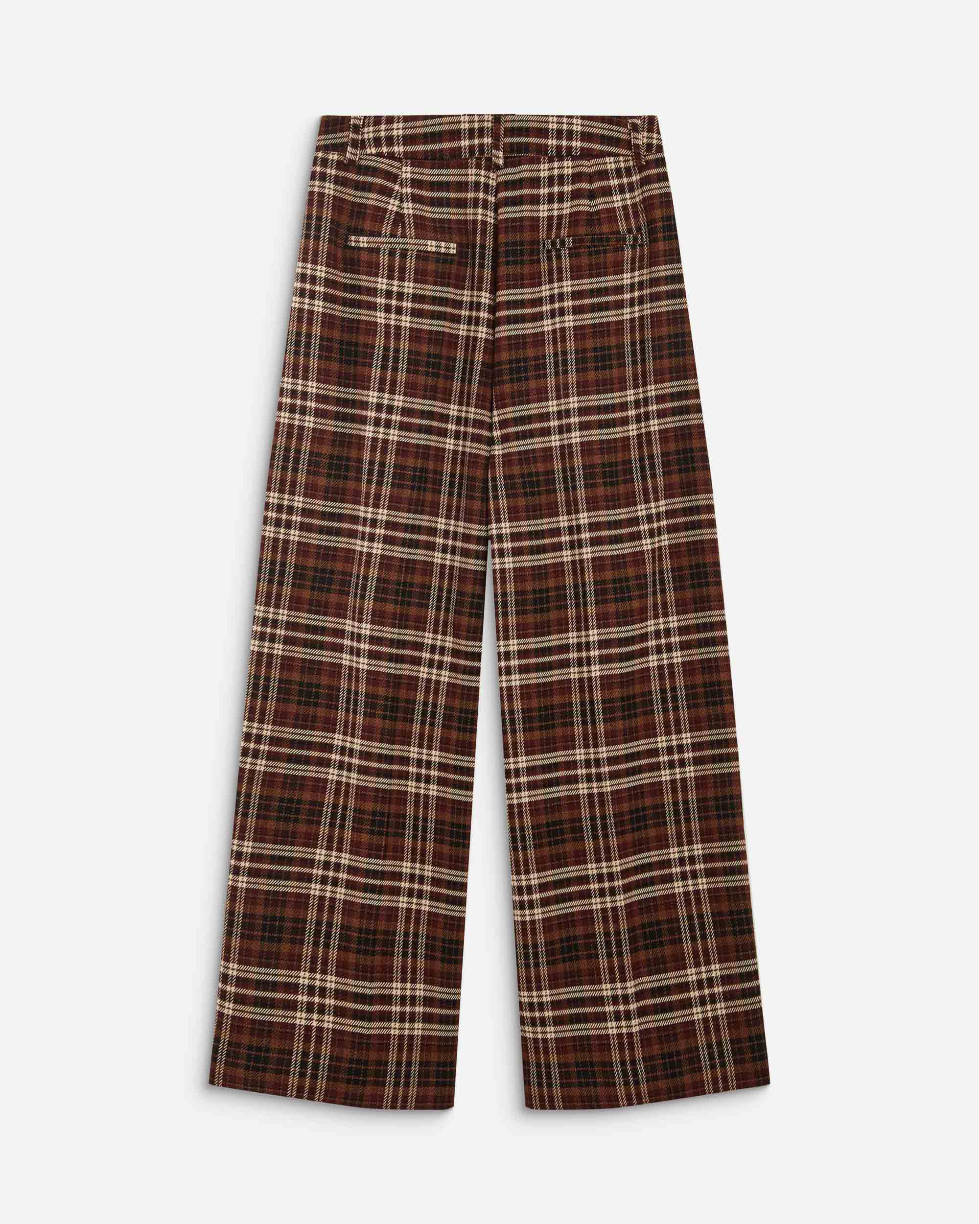 Pantalon tailleur oversize à carreaux cherry Arenzo