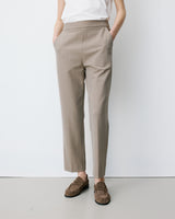 Pantalon cigarette court taille haute beige Armstrong