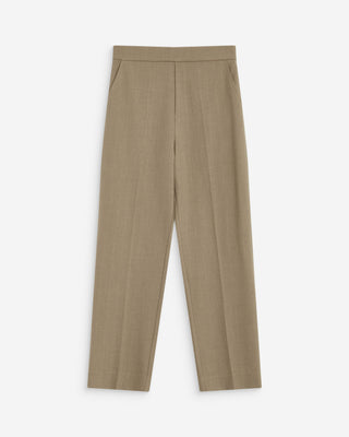 Pantalon cigarette court taille haute beige Armstrong