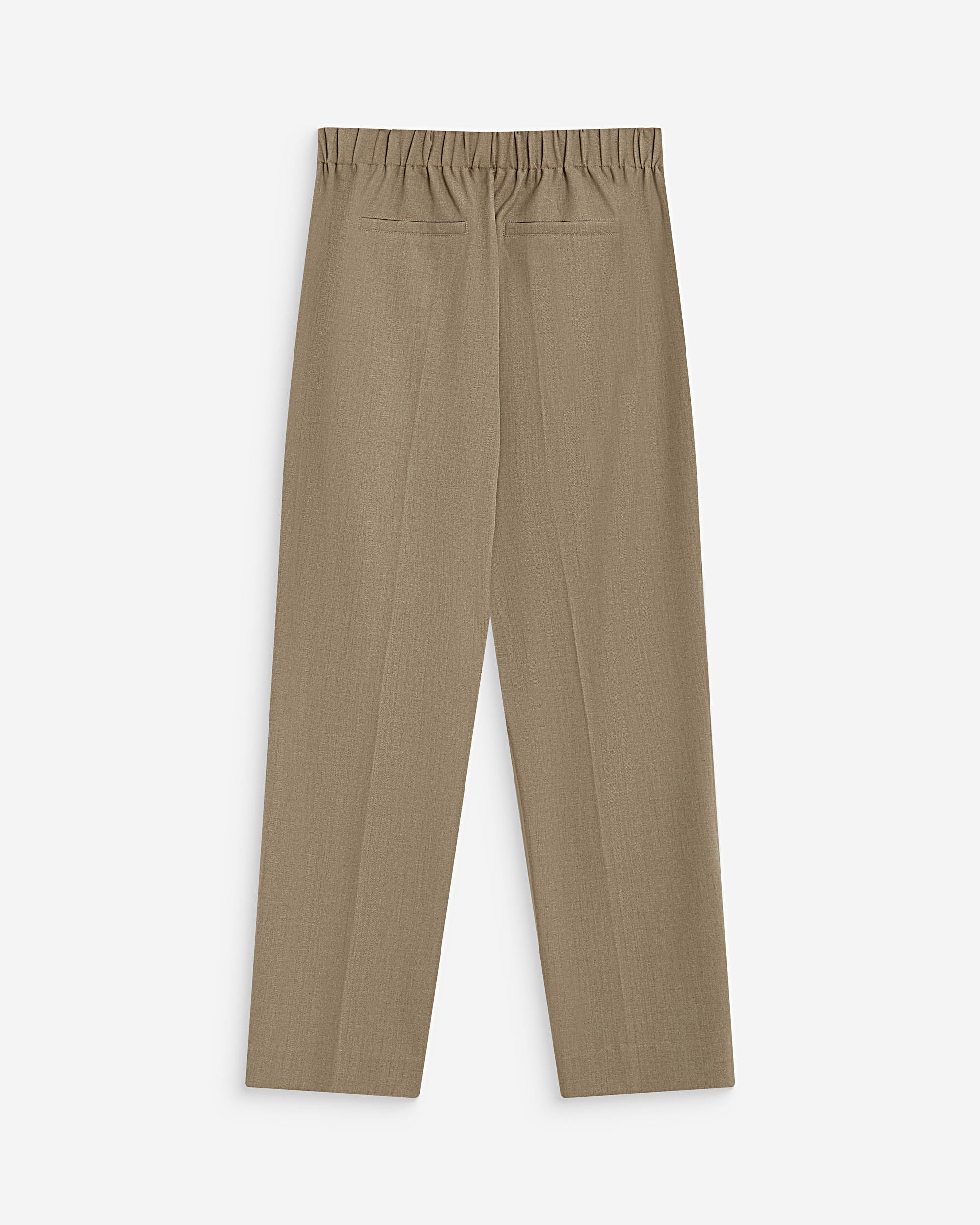 Pantalon cigarette court taille haute beige Armstrong