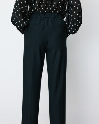 Pantalon cigarette court taille haute marine Armstrong