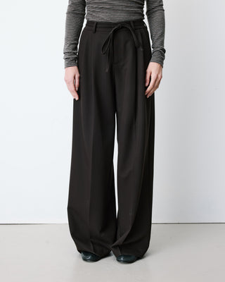 Wide-leg tailored pants chocolat Ardoise
