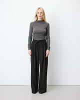 Wide-leg tailored pants chocolat Ardoise