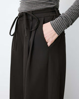 Wide-leg tailored pants chocolat Ardoise