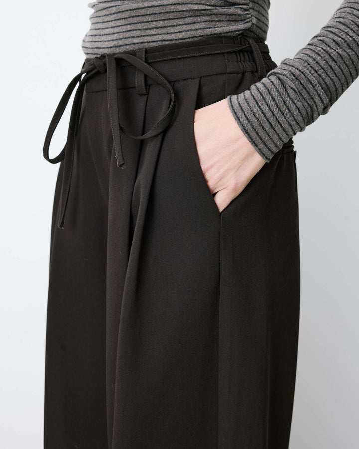 Wide-leg tailored pants chocolat Ardoise