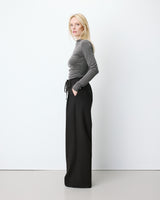 Wide-leg tailored pants chocolat Ardoise