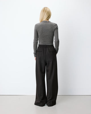Wide-leg tailored pants chocolat Ardoise