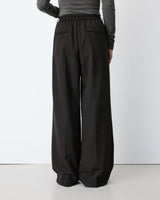 Wide-leg tailored pants chocolat Ardoise