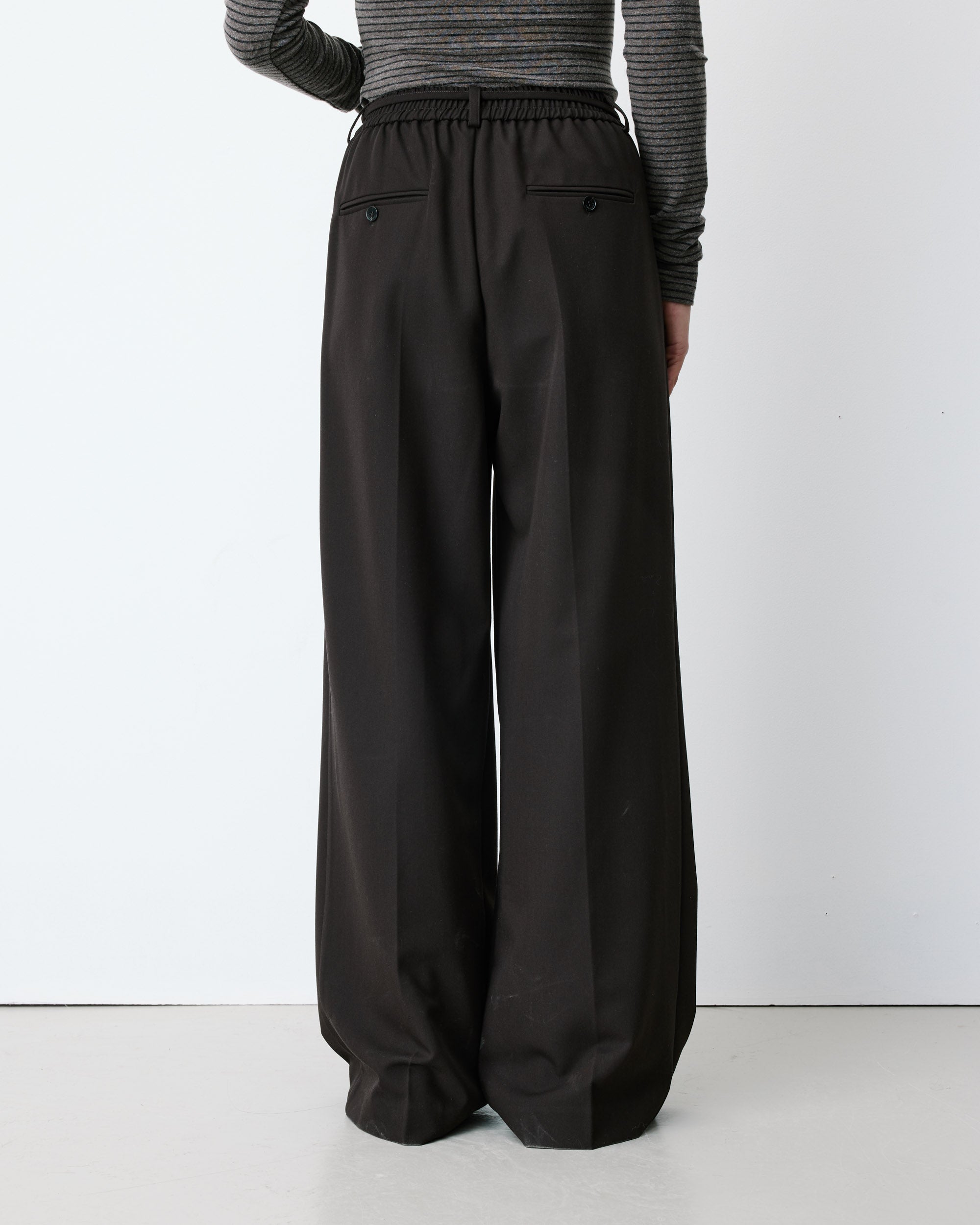 Wide-leg tailored pants chocolat Ardoise