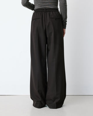 Wide-leg tailored pants chocolat Ardoise