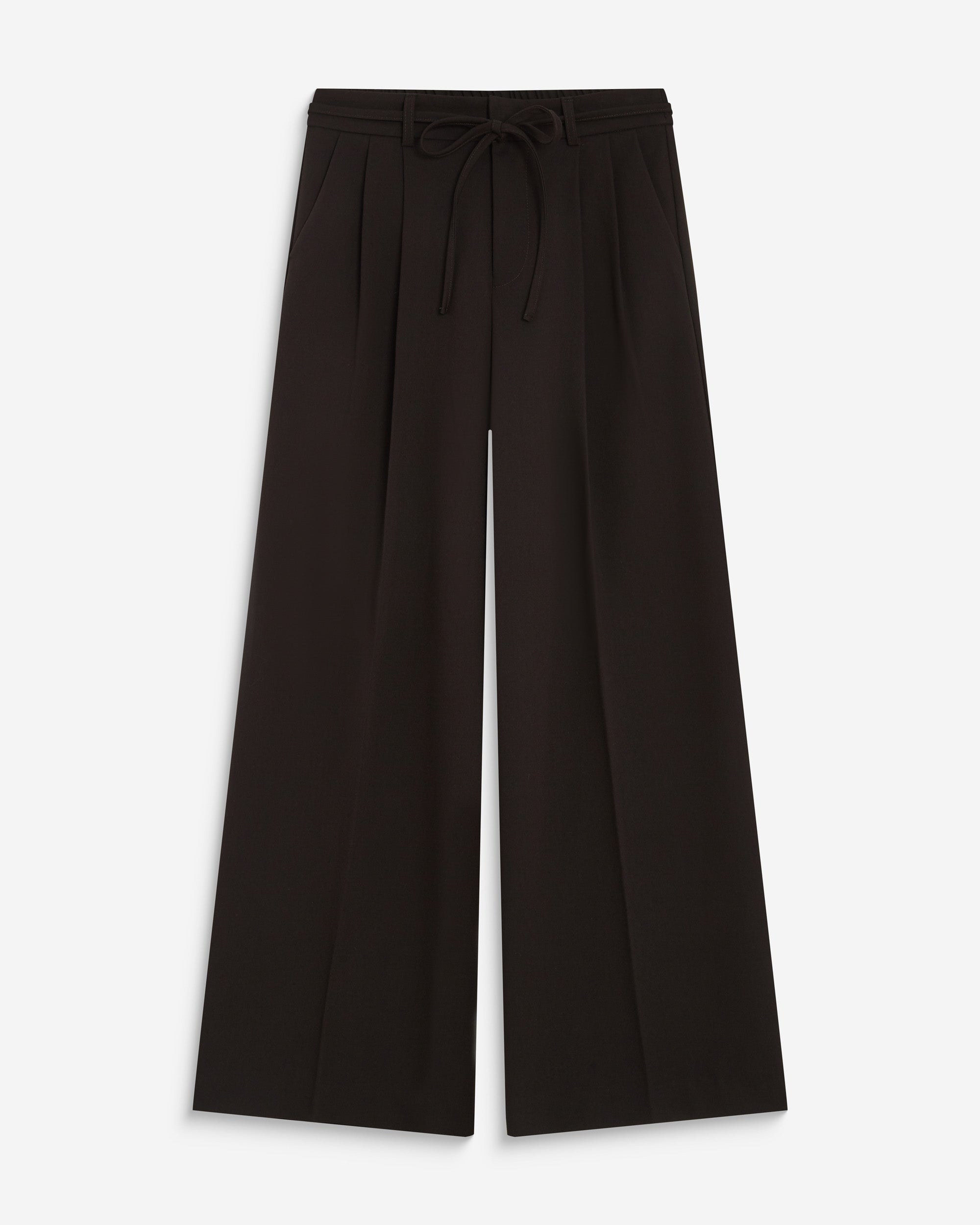 Wide-leg tailored pants chocolat Ardoise