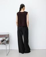Sleeveless V-neck cardigan chocolat Nars