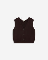 Sleeveless V-neck cardigan chocolat Nars