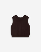 Sleeveless V-neck cardigan chocolat Nars
