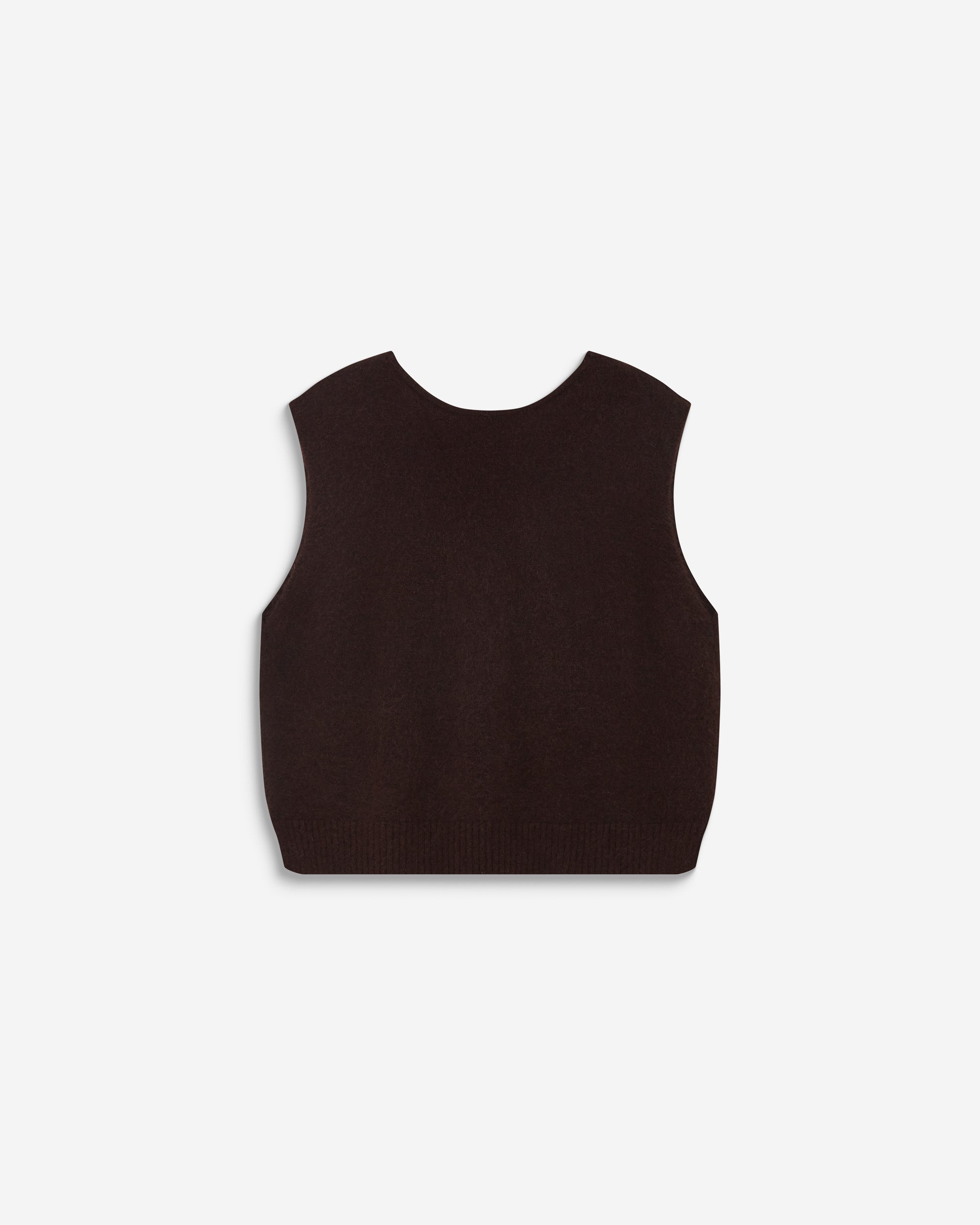 Sleeveless V-neck cardigan chocolat Nars