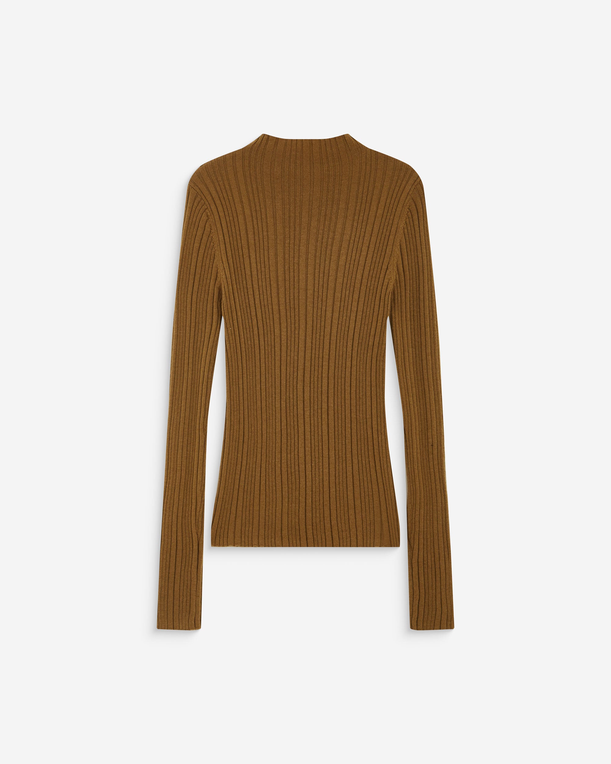 High-neck long-sleeve knit sweater olive Aloe