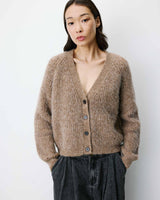 Oversized long-sleeve cardigan mocha Saluda