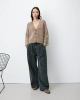Oversized long-sleeve cardigan mocha Saluda
