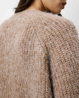 Oversized long-sleeve cardigan mocha Saluda