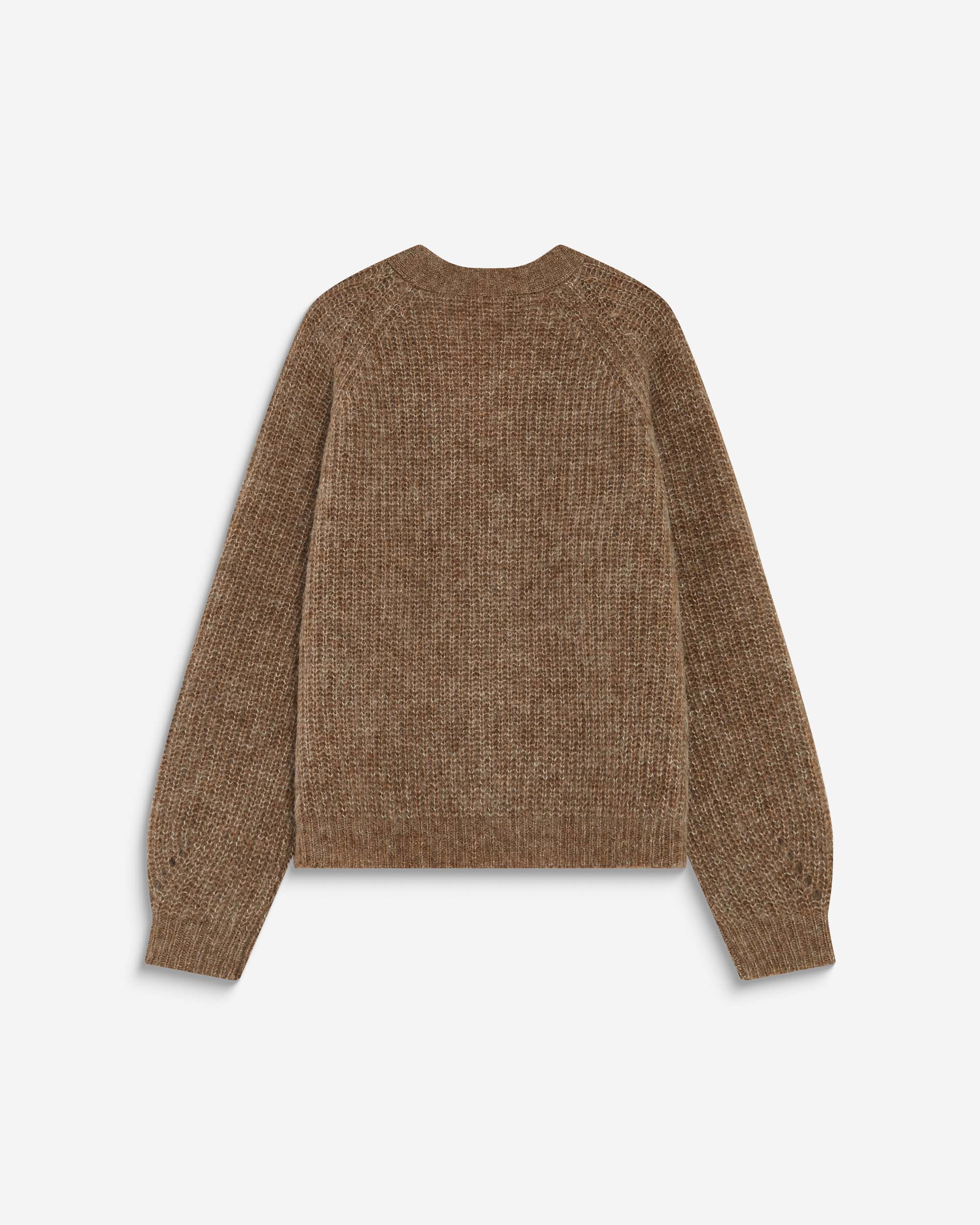Oversized long-sleeve cardigan mocha Saluda