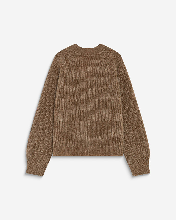 Oversized long-sleeve cardigan mocha Saluda