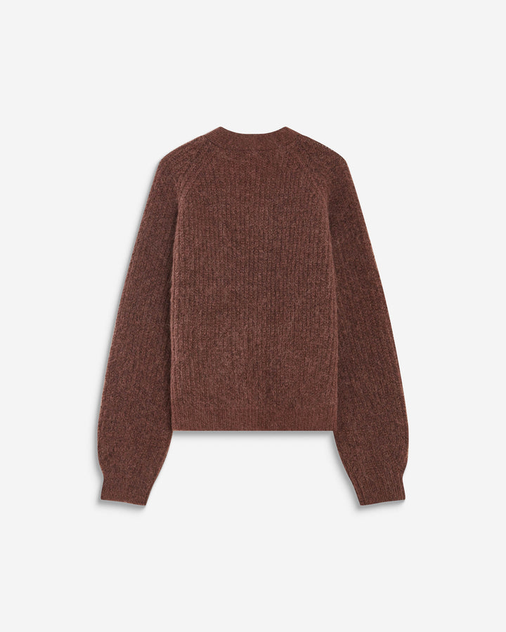 Cardigan oversize manches longues parme Saluda