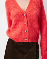 Oversized long-sleeve cardigan sanguine Saluda