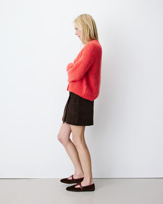 Oversized long-sleeve cardigan sanguine Saluda